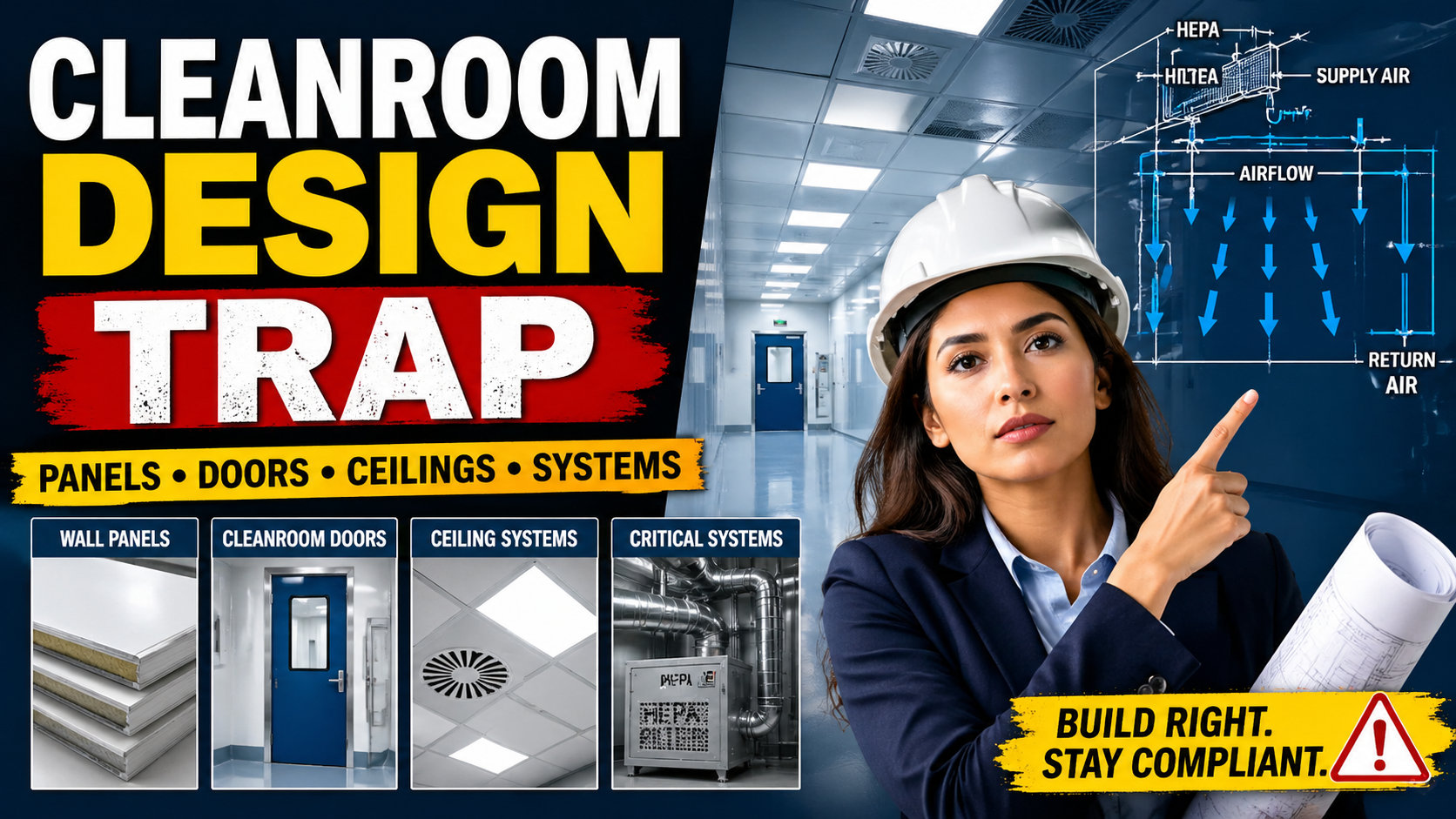 Cleanroom Components Explained: Panels, Doors, Ceilings & Systems
