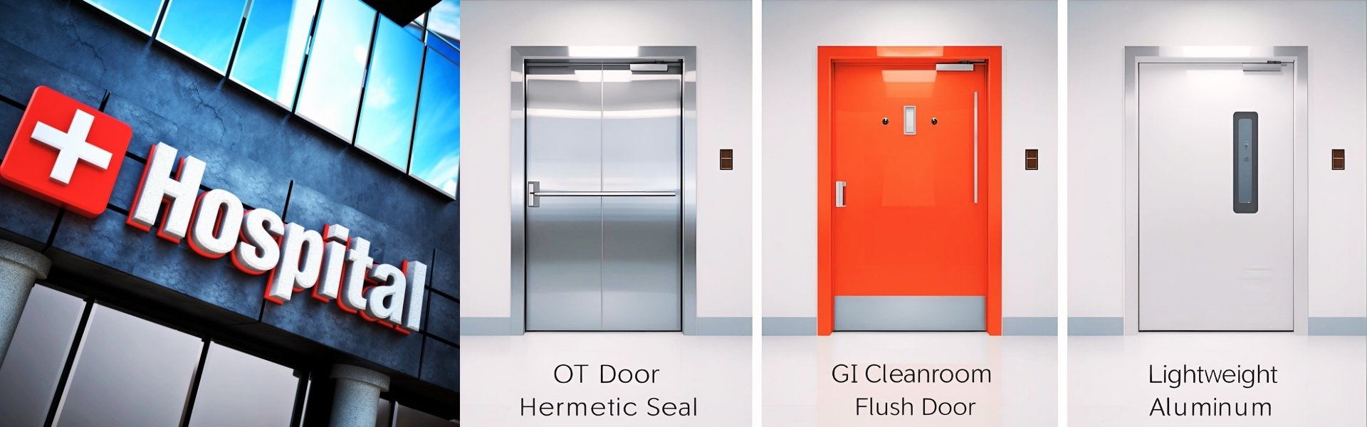 Best Materials for Operation Theatre and ICU Doors: GI, SS, or Aluminium?
