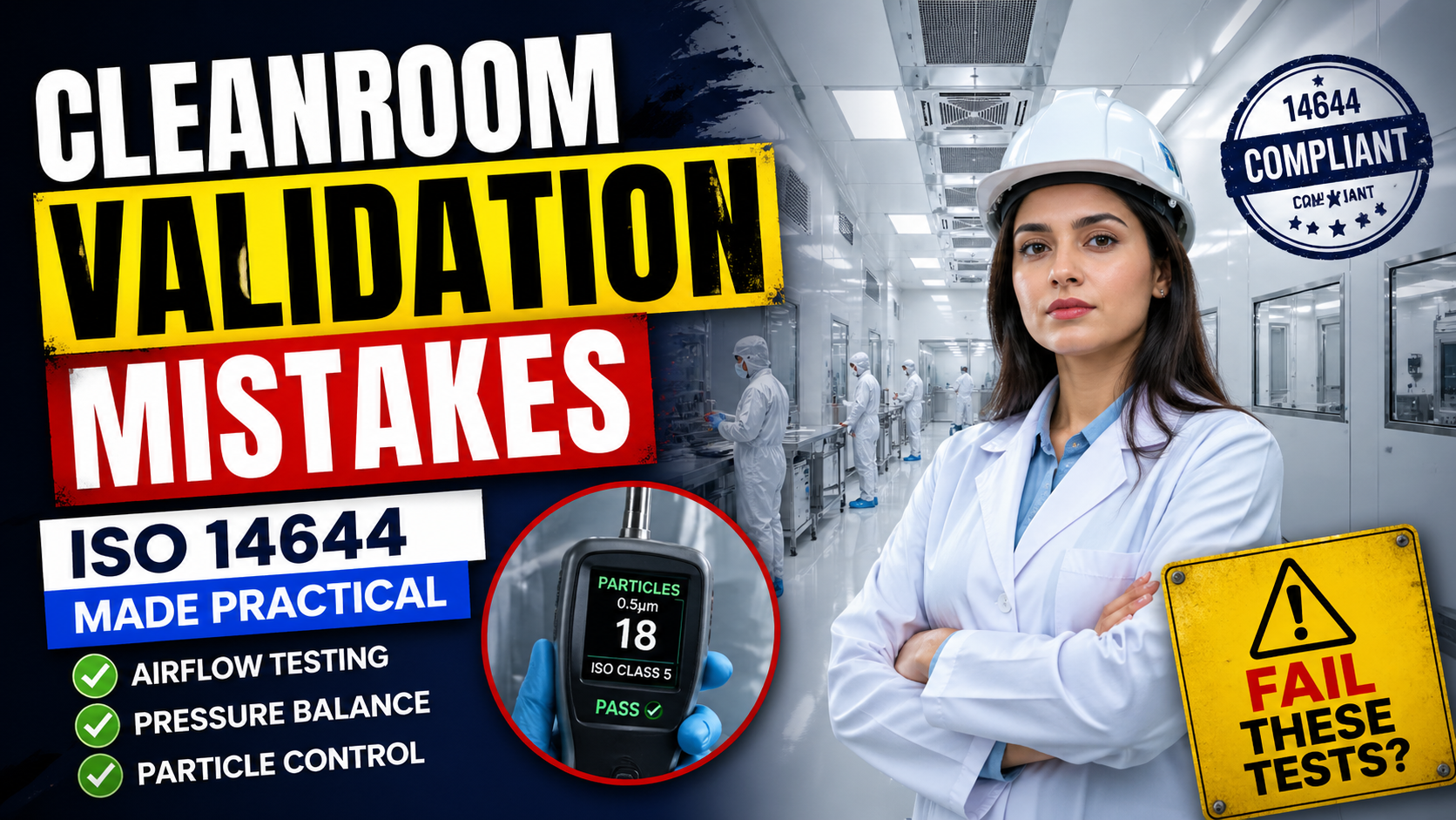 Learn how cleanroom validation works in real projects. Practical ISO 14644 insights covering airflow, testing, compliance, and validation failures.