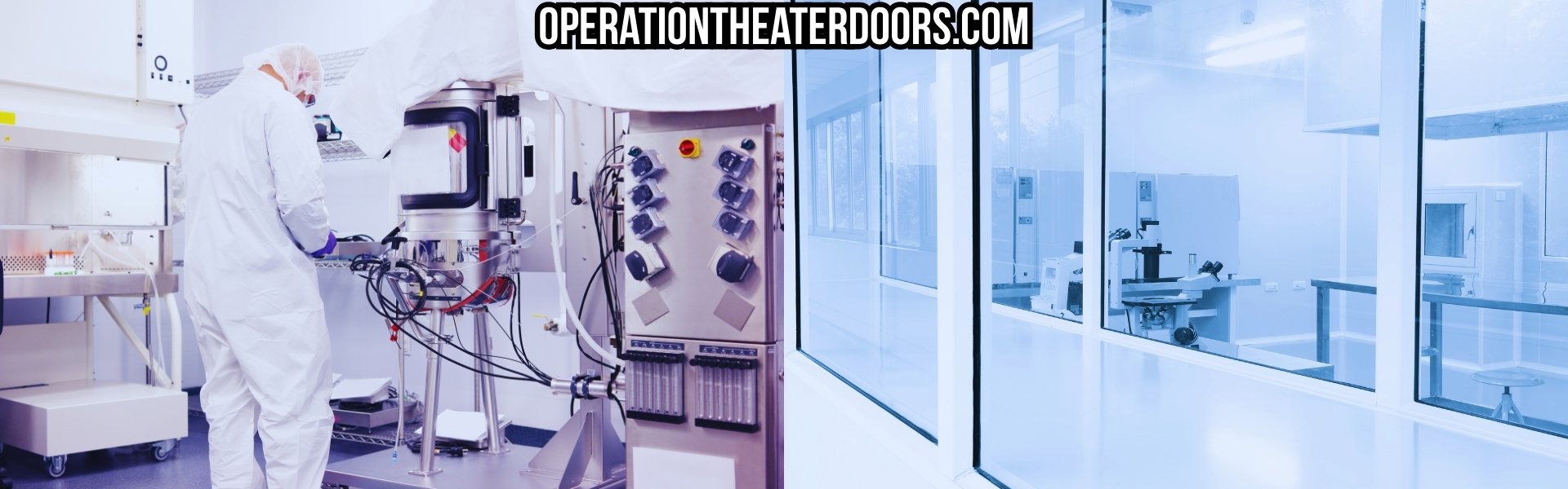 Cleanroom flush doors for diagnostic laboratory