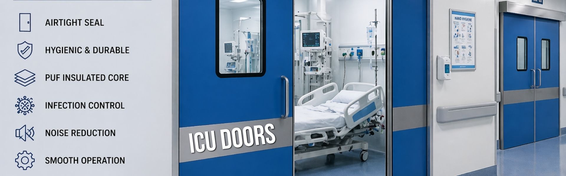 OT & ICU Doors Manufacturer Ahmedabad | Cleanroom Panels