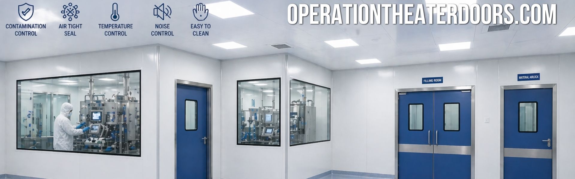 Cleanroom panels and OT ICU doors manufacturer in Ahmedabad. Reliable solutions for pharma and hospital projects across India.